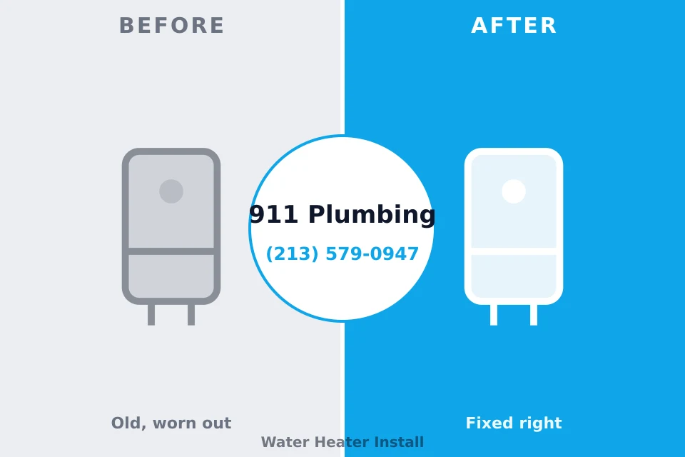 Before and after: plumbing company Montpelier, VT